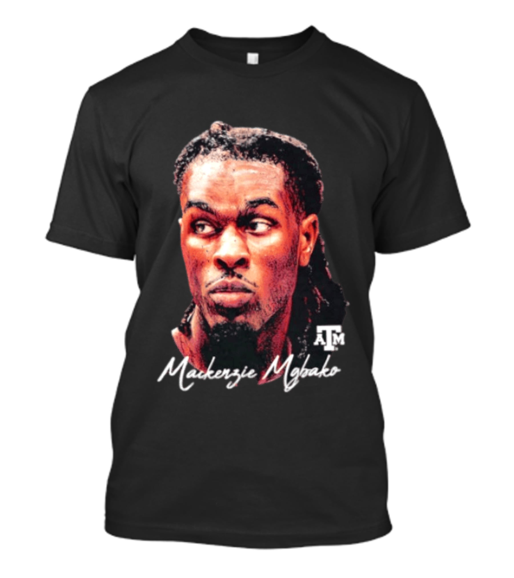 Texas A&M Aggies Mackenzie Mgbako NCAA Basketball Game Face T-Shirt