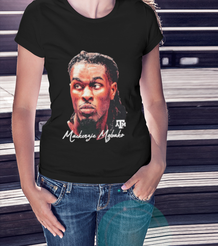 Texas A&M Aggies Mackenzie Mgbako NCAA Basketball Game Face T-Shirt