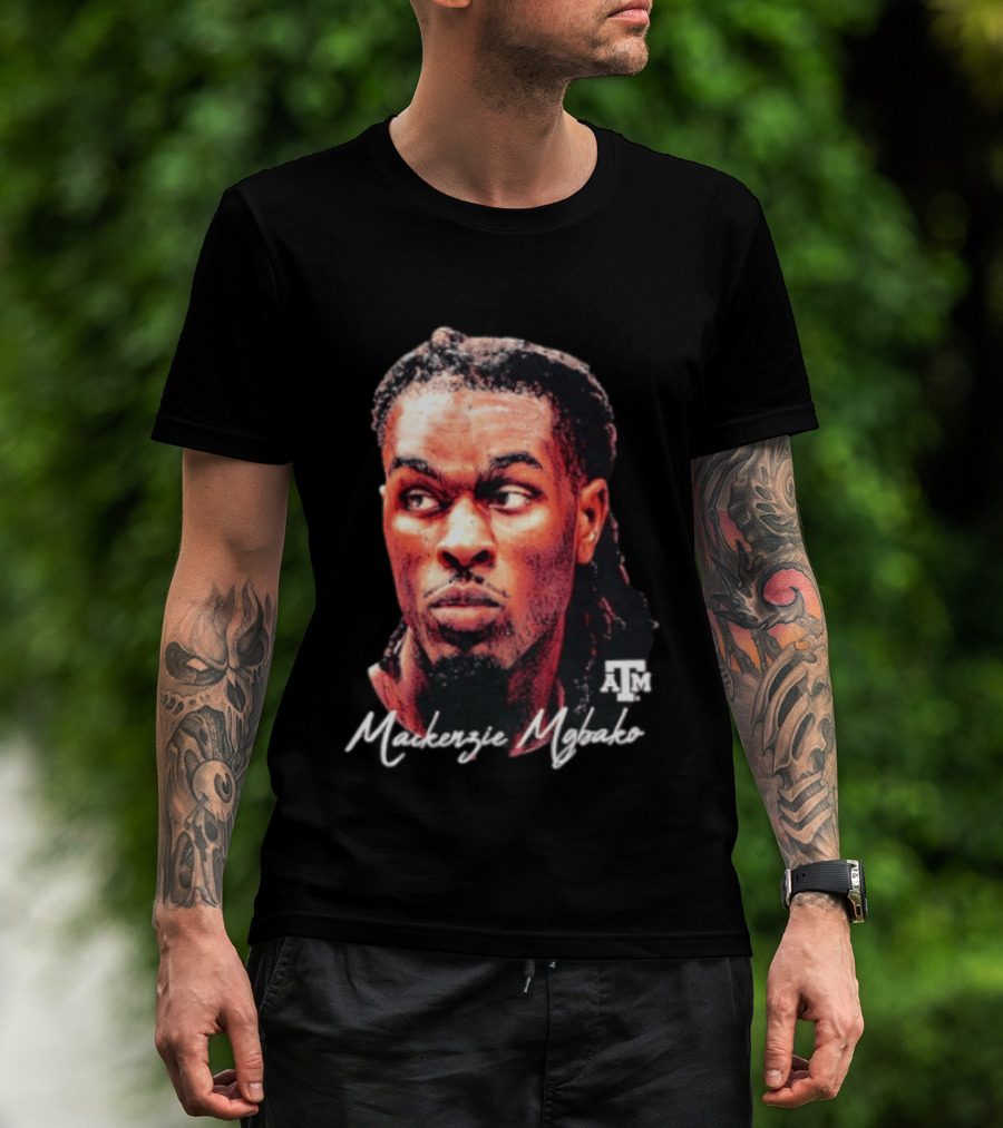 Texas A&M Aggies Mackenzie Mgbako NCAA Basketball Game Face T-Shirt