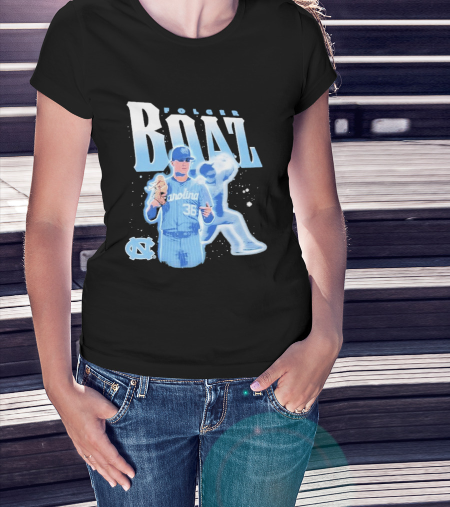 Folger Boaz Carolina Tar Heels Baseball 36 North Carolina Illustrated T-Shirt