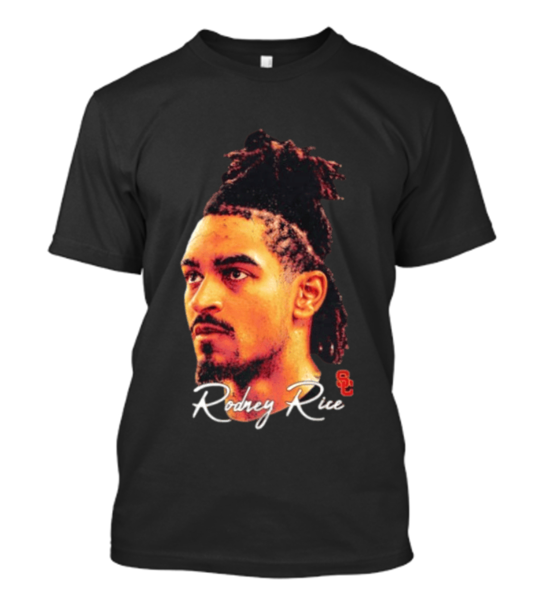 Rodney Rice USC Trojans NCAA Men's Basketball Game Face T-Shirt