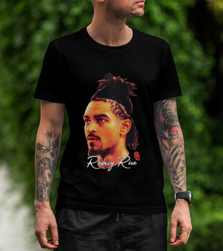 Rodney Rice USC Trojans NCAA Men's Basketball Game Face T-Shirt