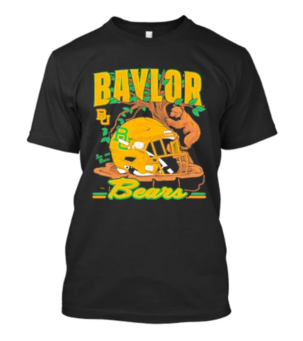 Baylor Bears Football Helmet With Bears And Trees T-Shirt