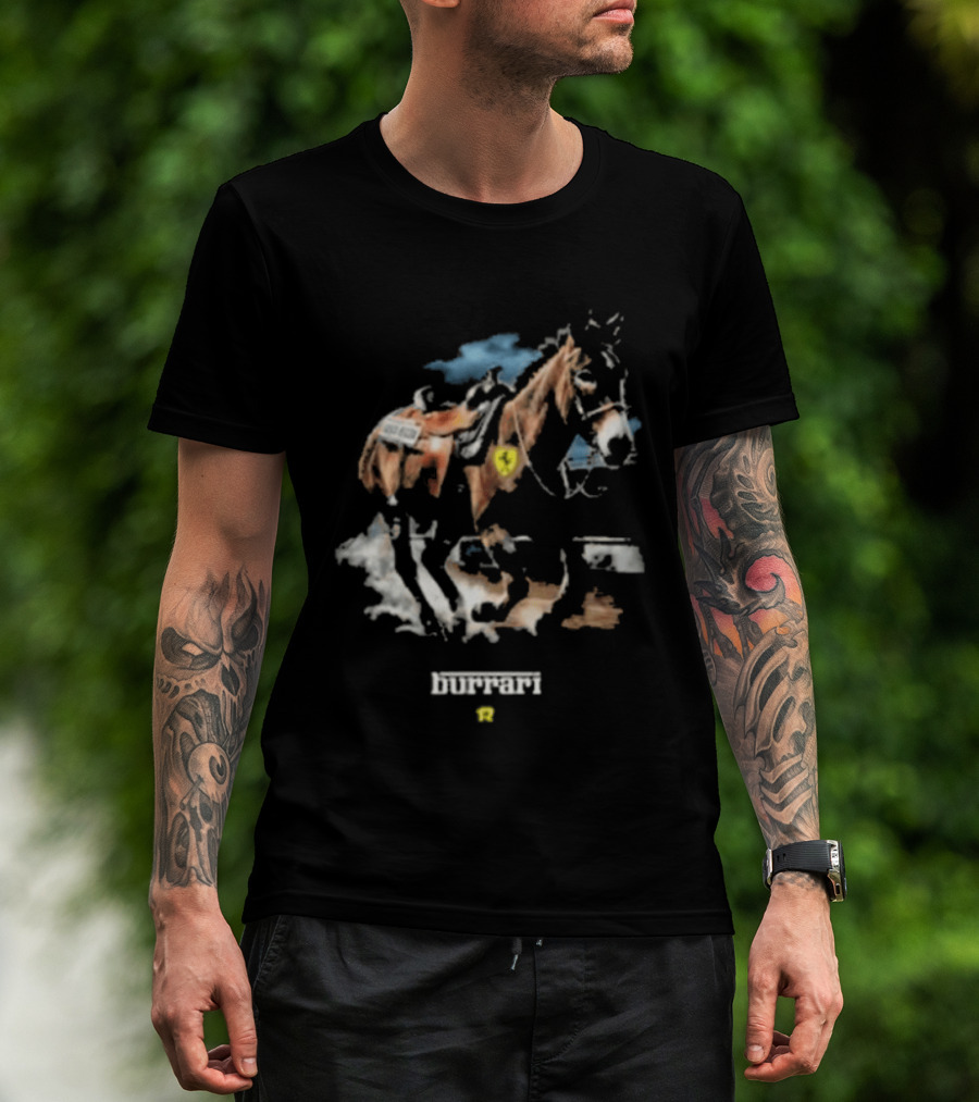 Fuerza Regida Burrari Western Horse Art With Heart T-Shirt