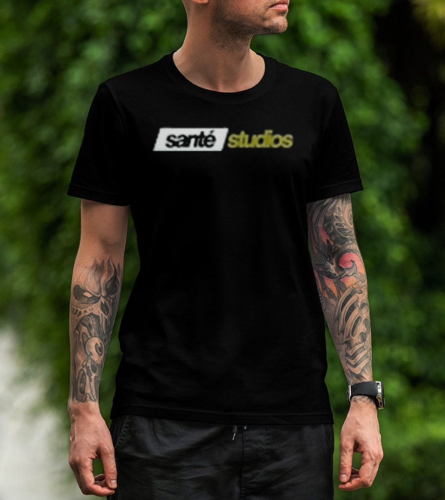 Sante Studios Everyday Essentials Distressed Yellow White Aesthetic T-Shirt