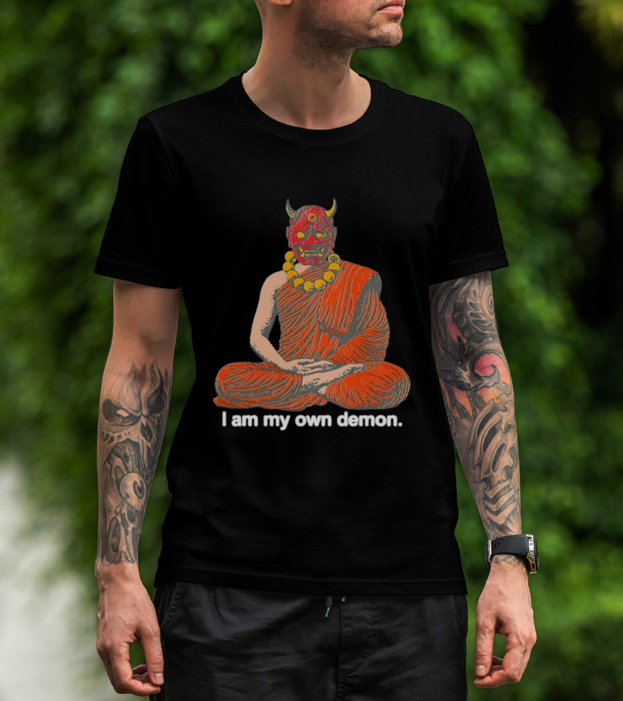 I Am My Own Demon Buddhist Mask Meditation T-Shirt