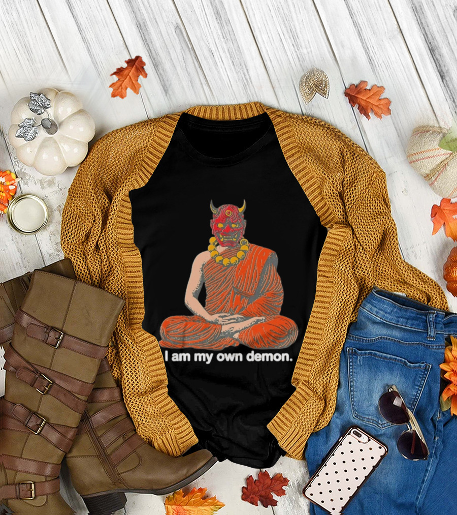 I Am My Own Demon Buddhist Mask Meditation T-Shirt