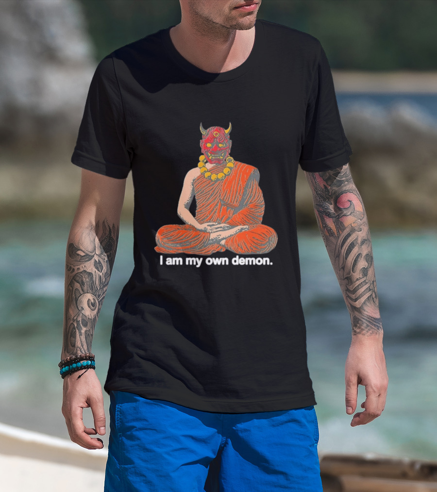 I Am My Own Demon Buddhist Mask Meditation T-Shirt