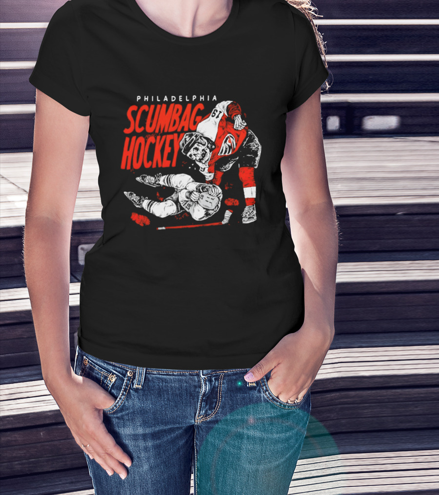 Philadelphia Scumbag Hockey Skeleton Garnet Hathaway NHL 2026 T-Shirt
