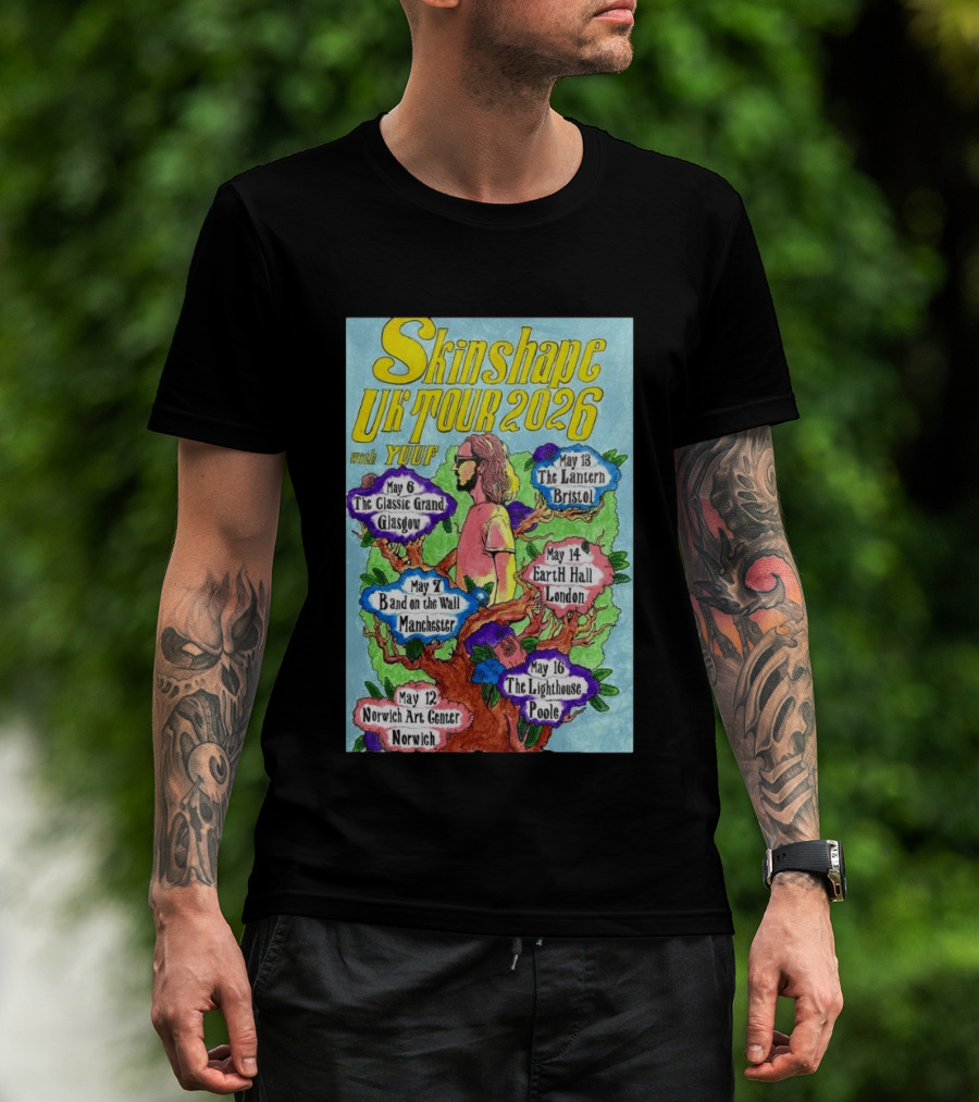 Skinshape UK Tour 2026 Glasgow Manchester Norwich Bristol London Poole With Yuuf T-Shirt