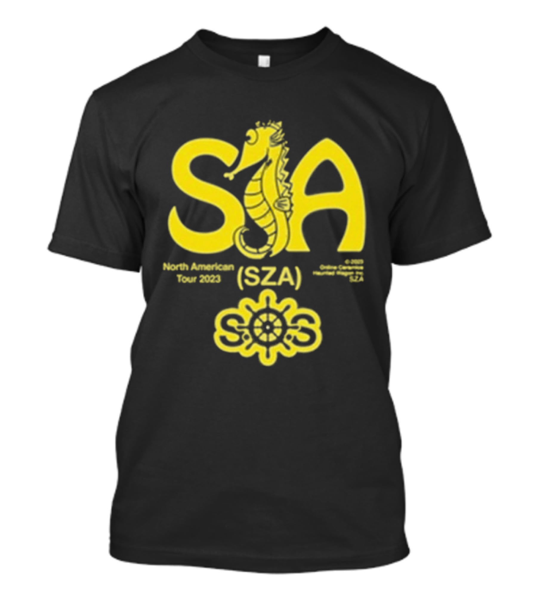 Sza Seahouse North American Tour 2023 Seahorse Sos T-Shirt