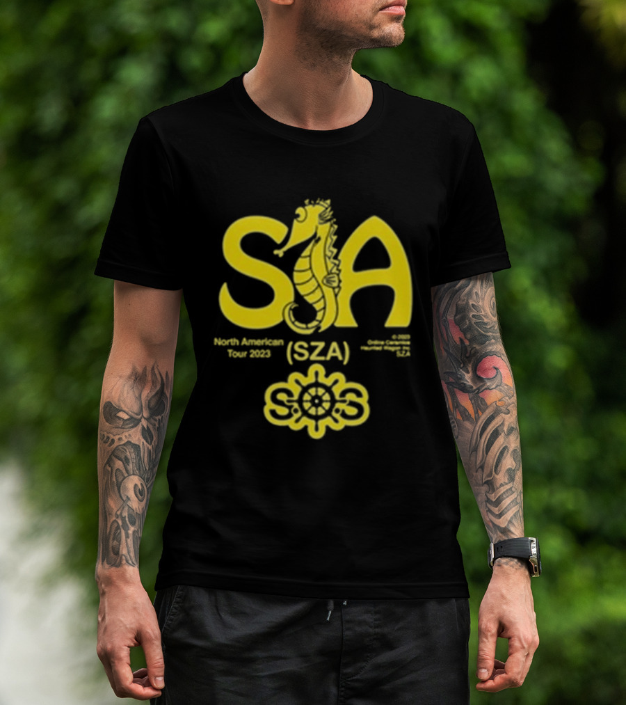 Sza Seahouse North American Tour 2023 Seahorse Sos T-Shirt