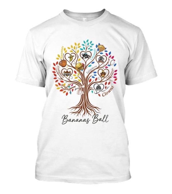 Bananas Ball Tree Tailgaters Clowns Baseball Teams T-Shirt