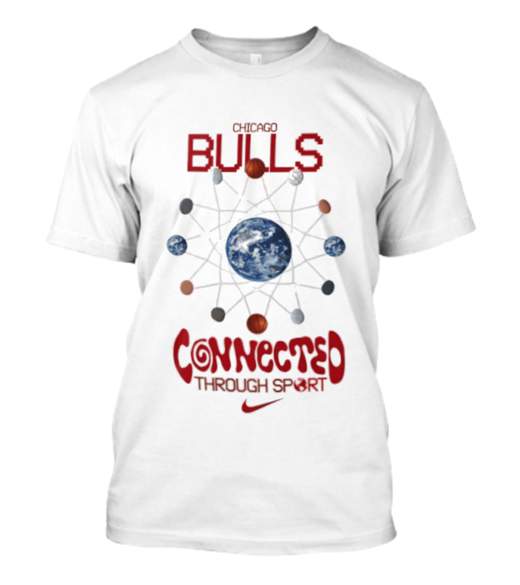 Chicago Bulls Nike Connected Through Sport Basketball Earth Network T-Shirt