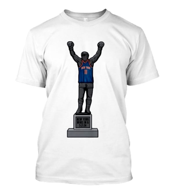 Jalen Brunson 11 New York Wins In 6 5 2 24 Bobblehead Knicks T-Shirt