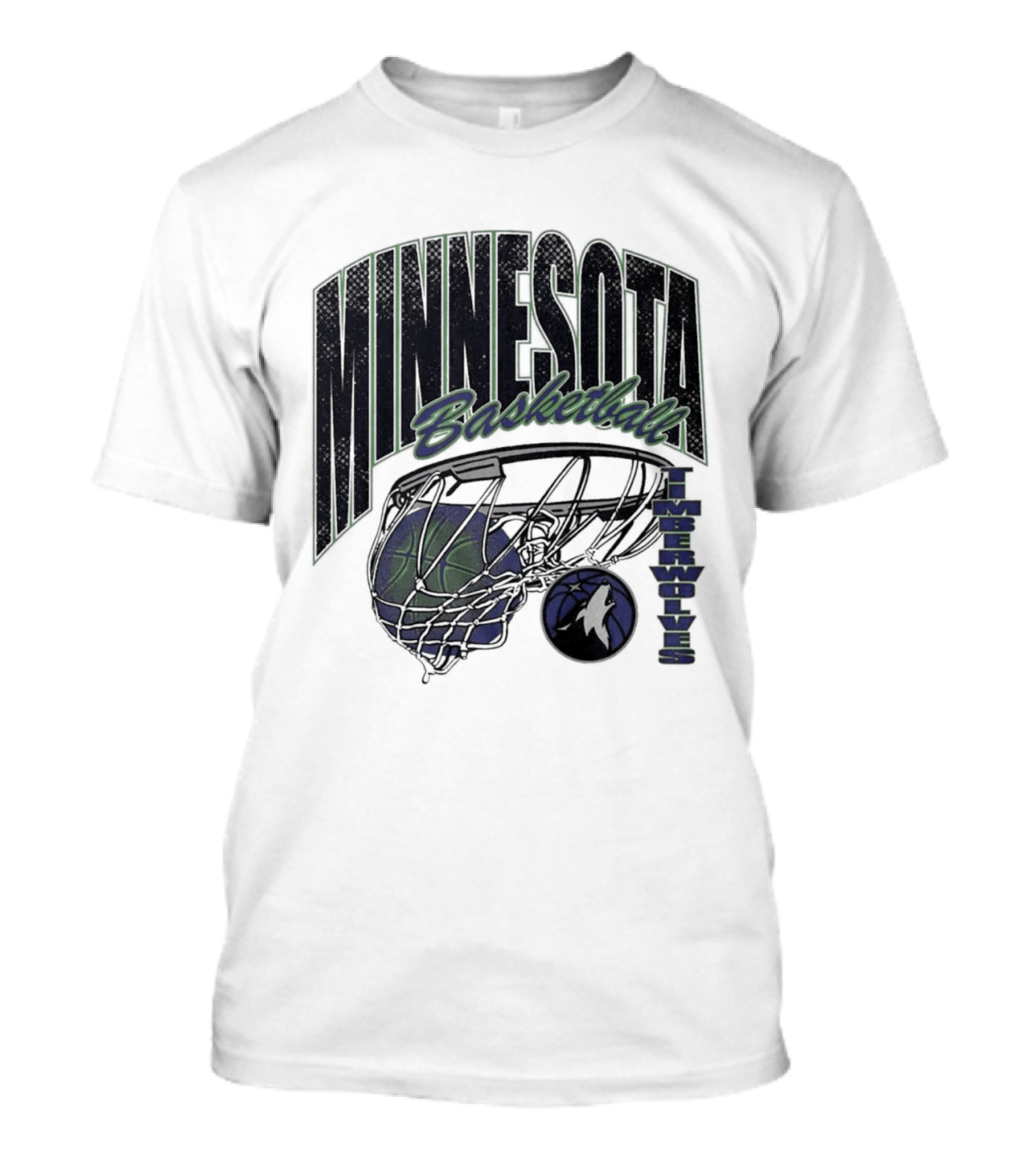 Minnesota Basketball Timberwolves Net And Ball T-Shirt