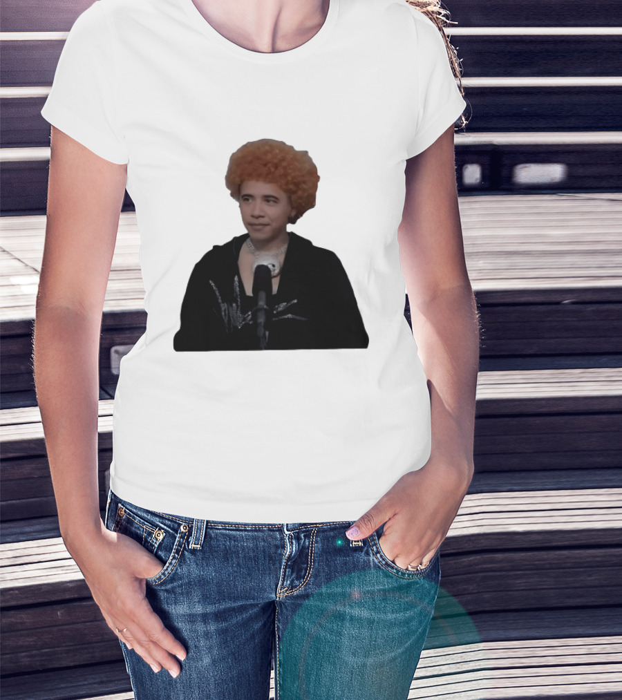 Obama Spice Meme Satirical Icon With Afro Wig T-Shirt
