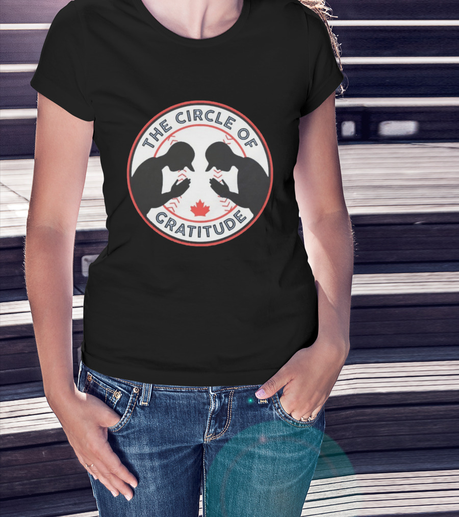 The Circle Of Gratitude Toronto Blue Jays Kaz Okamoto Canada Maple Leaf T-Shirt