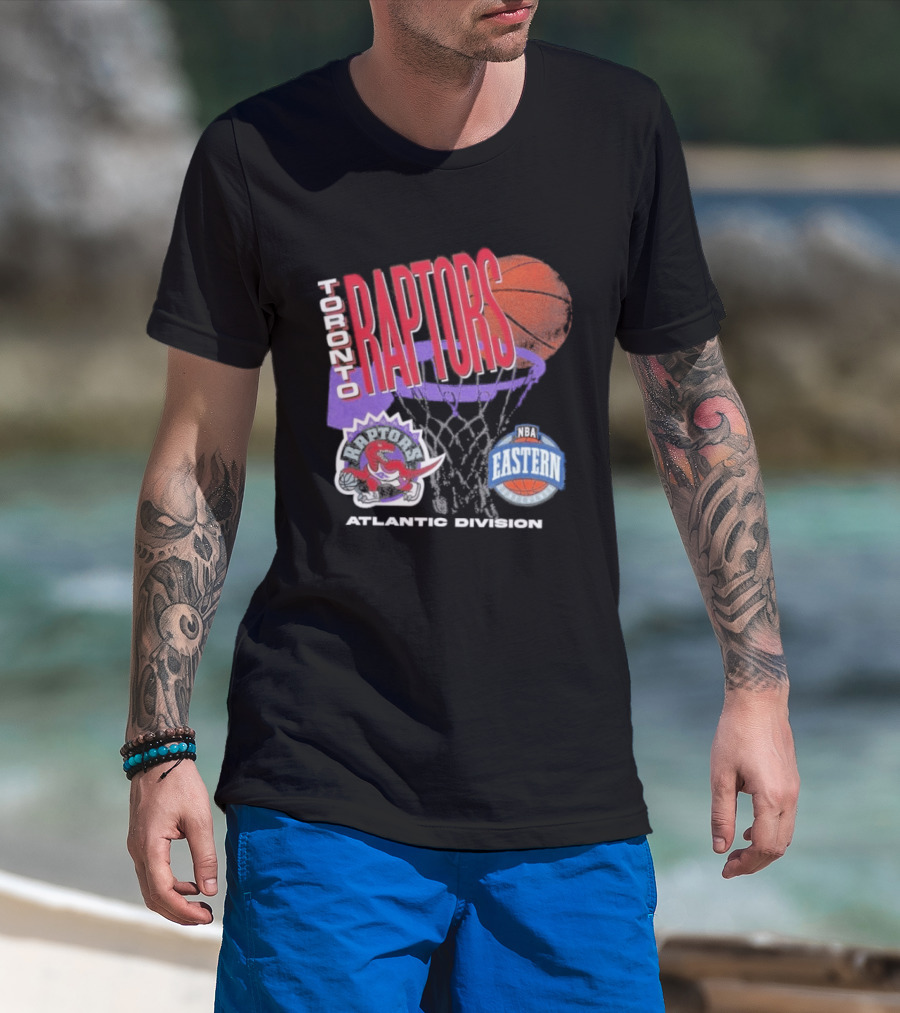Toronto Raptors 90s Hardwood Classics Atlantic Division Eastern Basketball T-Shirt