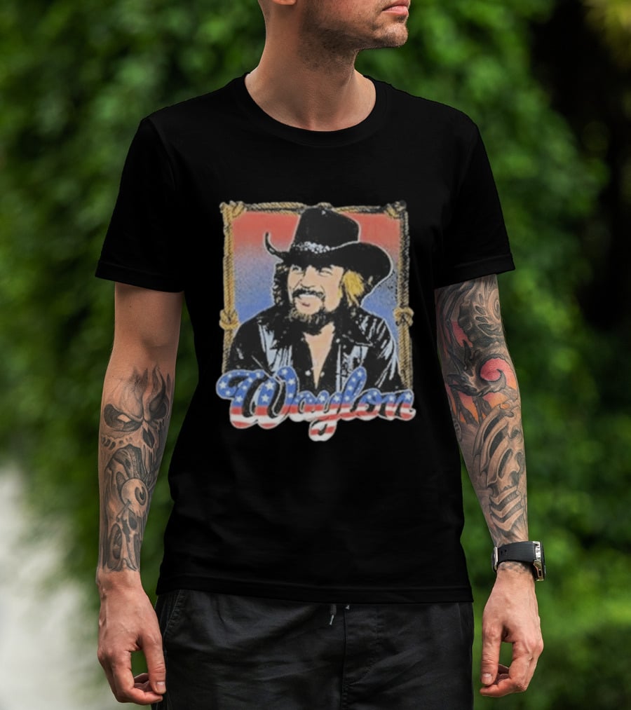 Waylon Jennings Cowboy Americana Country Music Legend T-Shirt