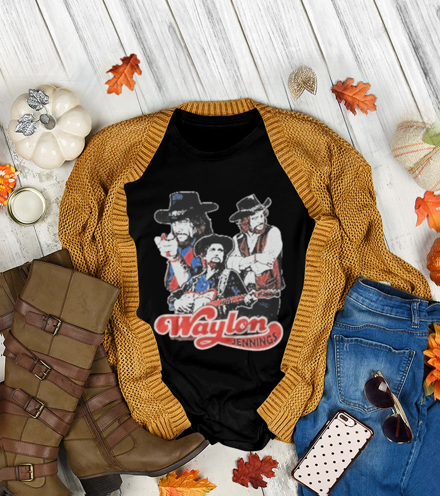Waylon Jennings Cowboy Trio T-Shirt