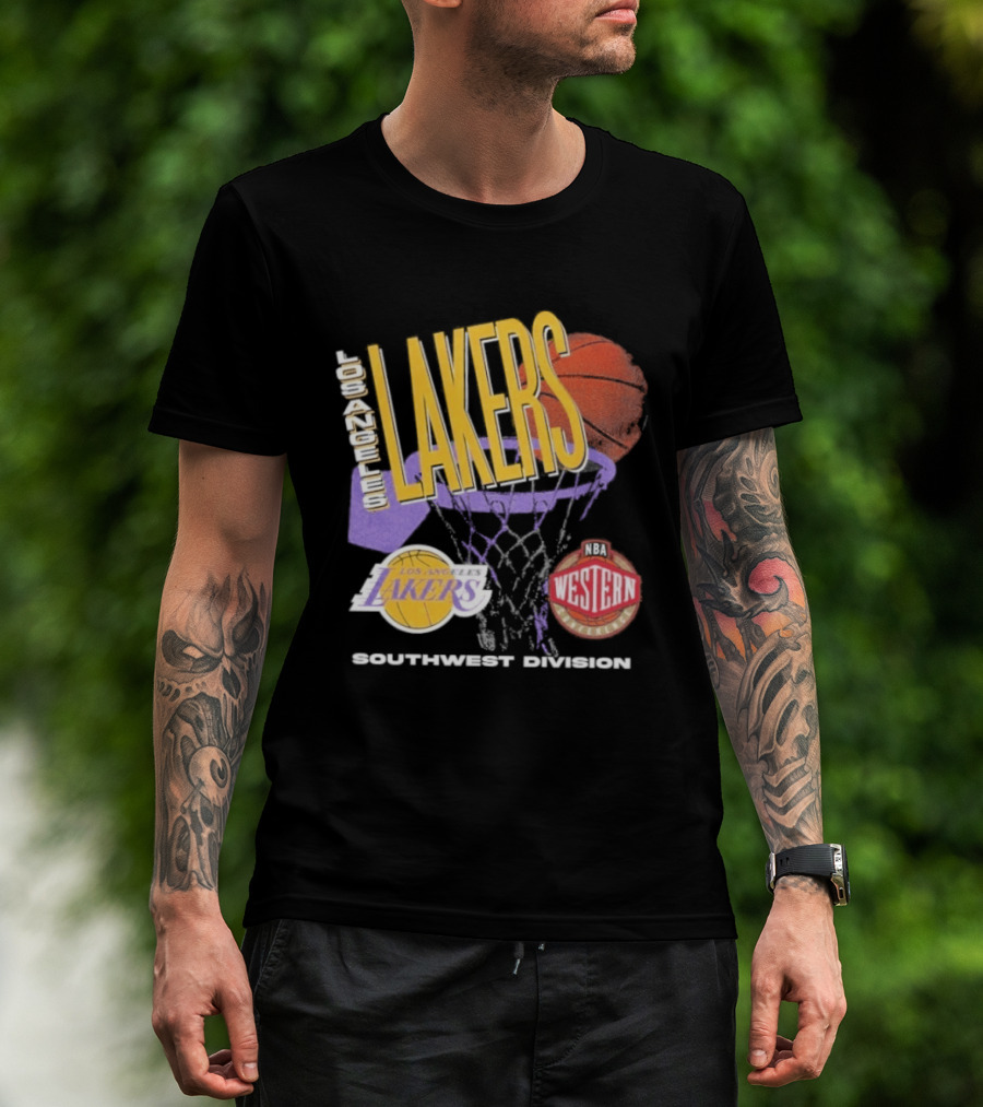 Los Angeles Lakers Southwest Division 90s Basketball Western Conference T-Shirt