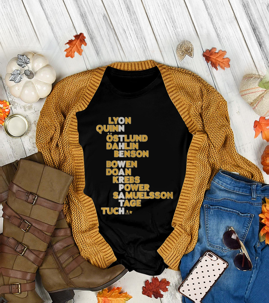 Buffalo Hockey On The Warpath Lyon Quinn Östlund Dahlin Benson Buffalo 2026 T-Shirt