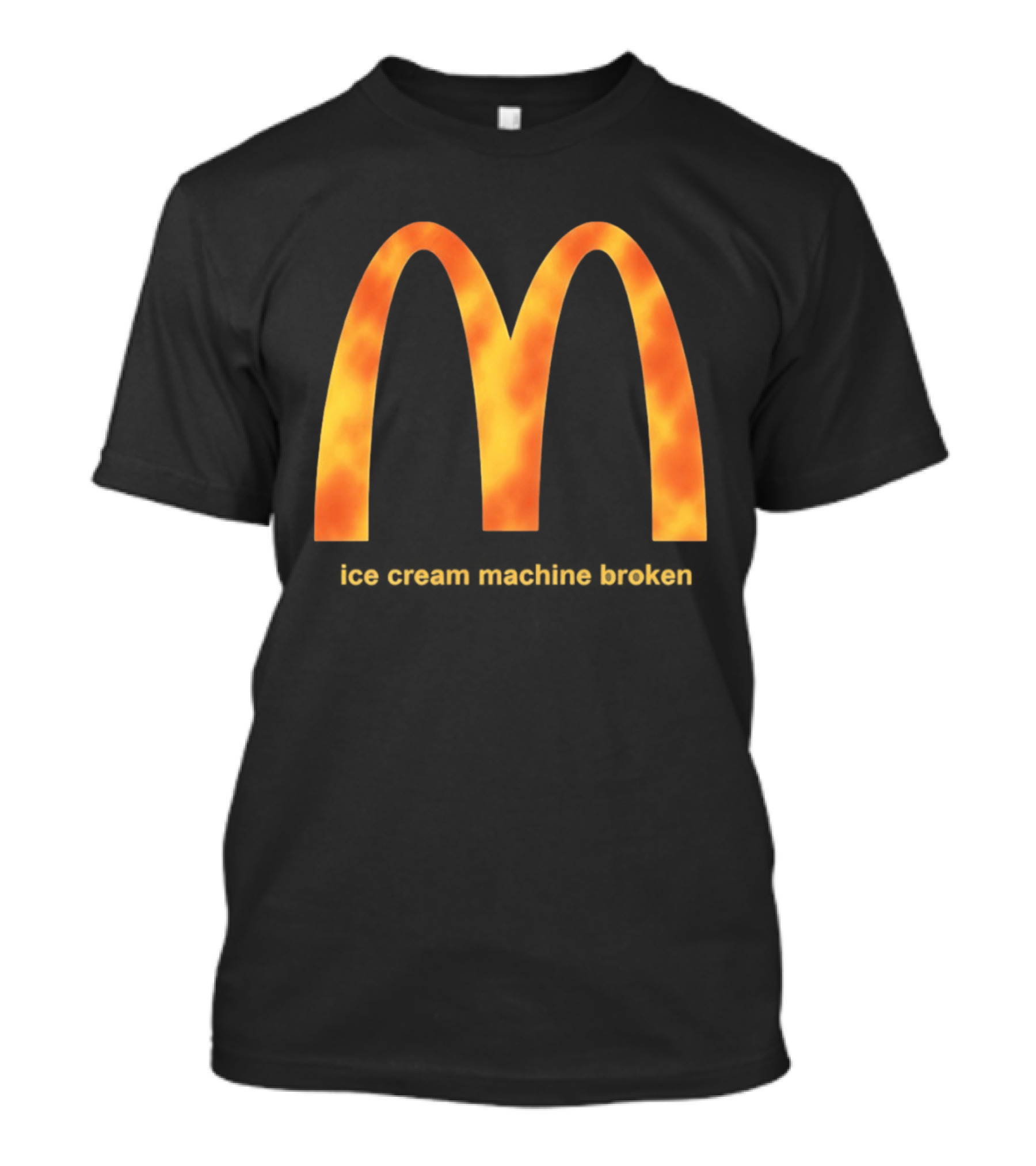 McDonald's Ice Cream Machine Broken Arches Yellow T-Shirt