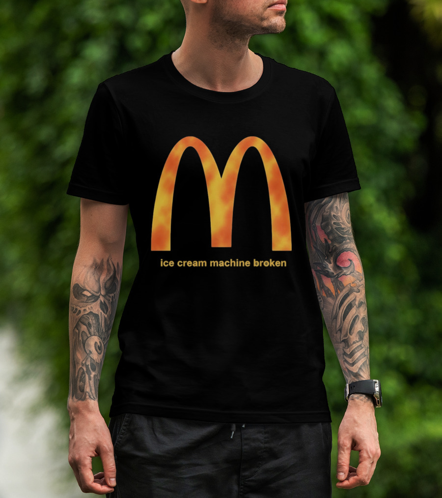 McDonald's Ice Cream Machine Broken Arches Yellow T-Shirt