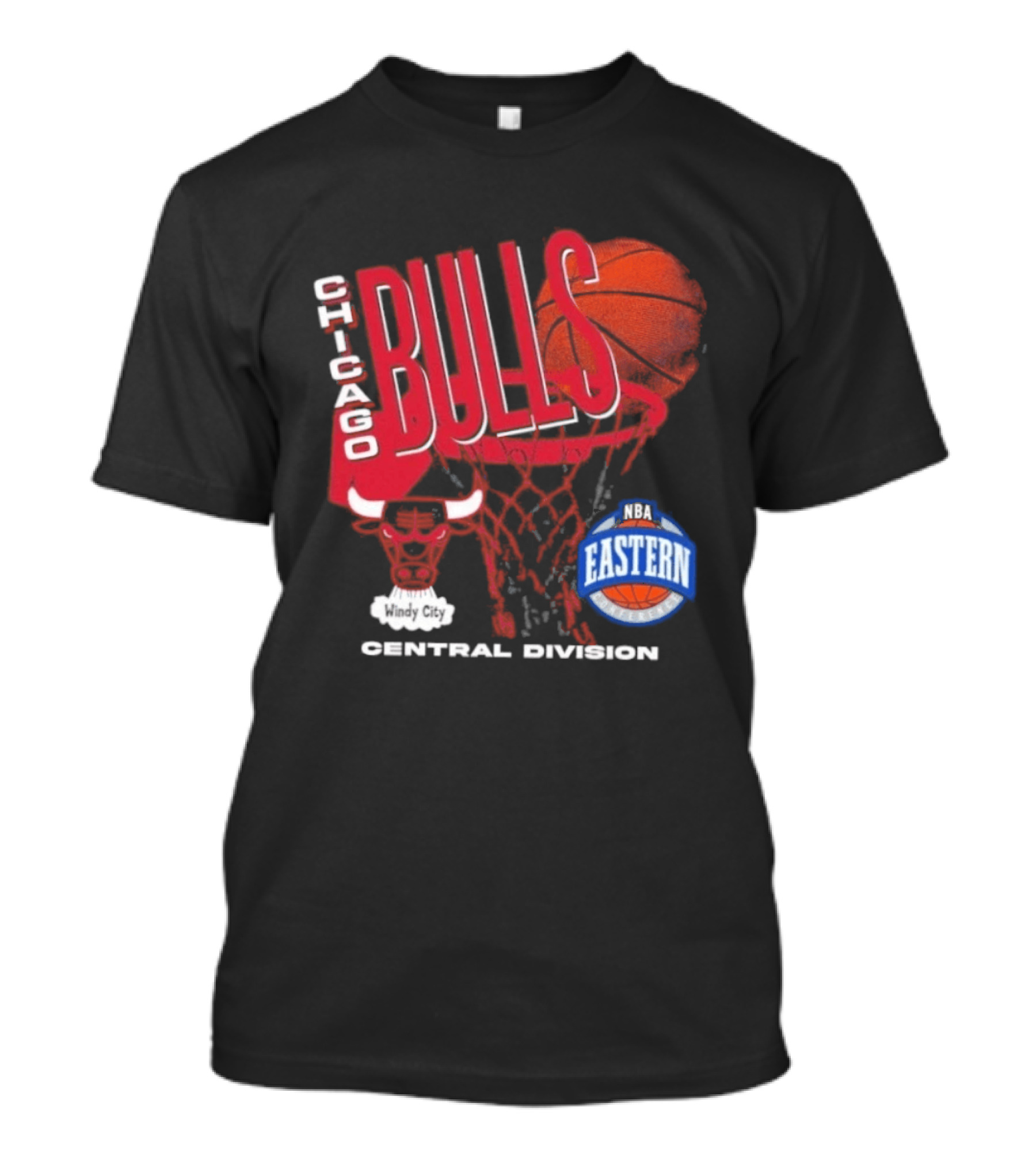 Chicago Bulls Eastern Conference Central Division Hardwood Classics 90s Basketball T-Shirt
