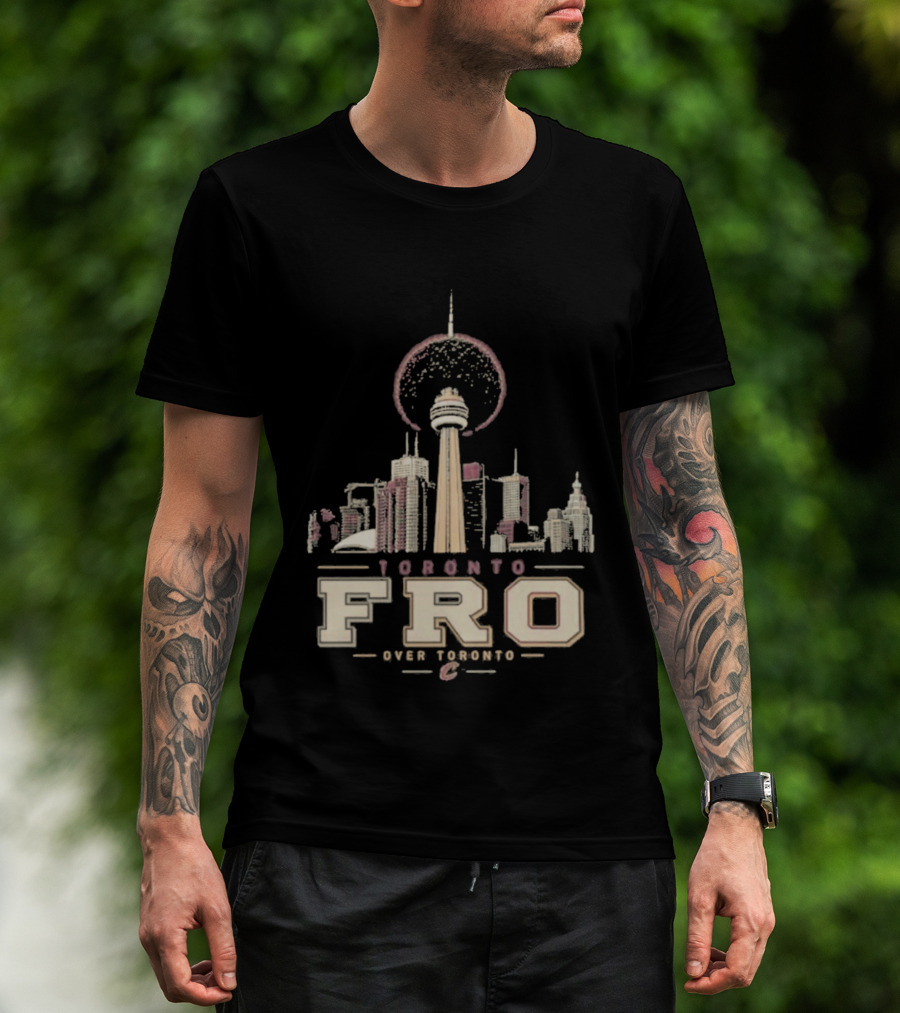 Toronto Fro Over Toronto Skyline Basketball Cleveland Cavaliers T-Shirt