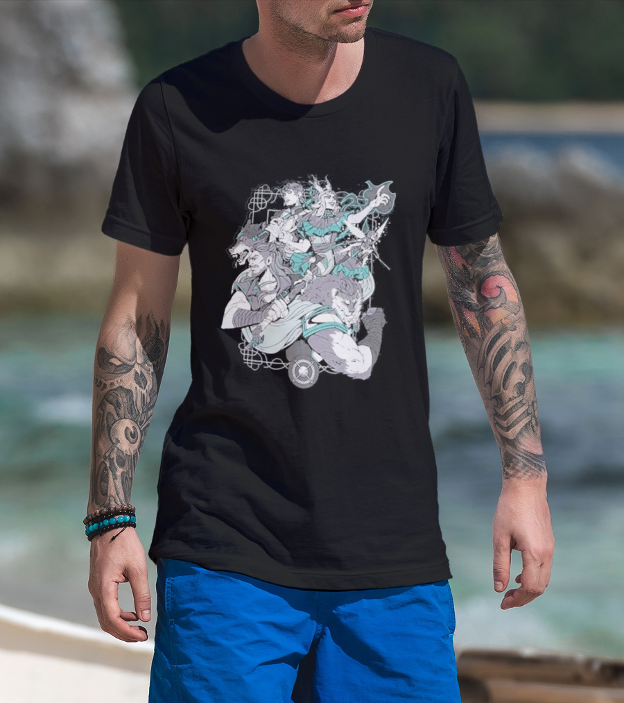 Critical Role Heroes Araman Soldiers Legendary Fantasy Characters T-Shirt