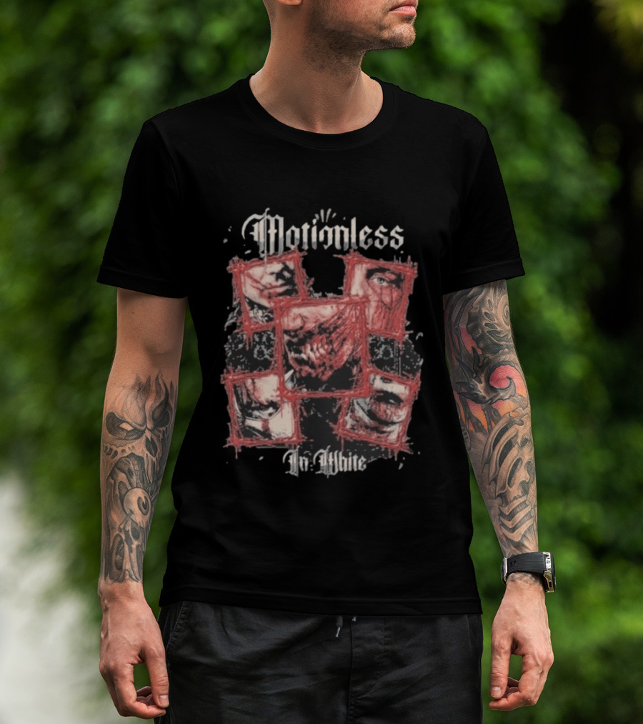 Motionless In White Torn By Time Collage T-Shirt