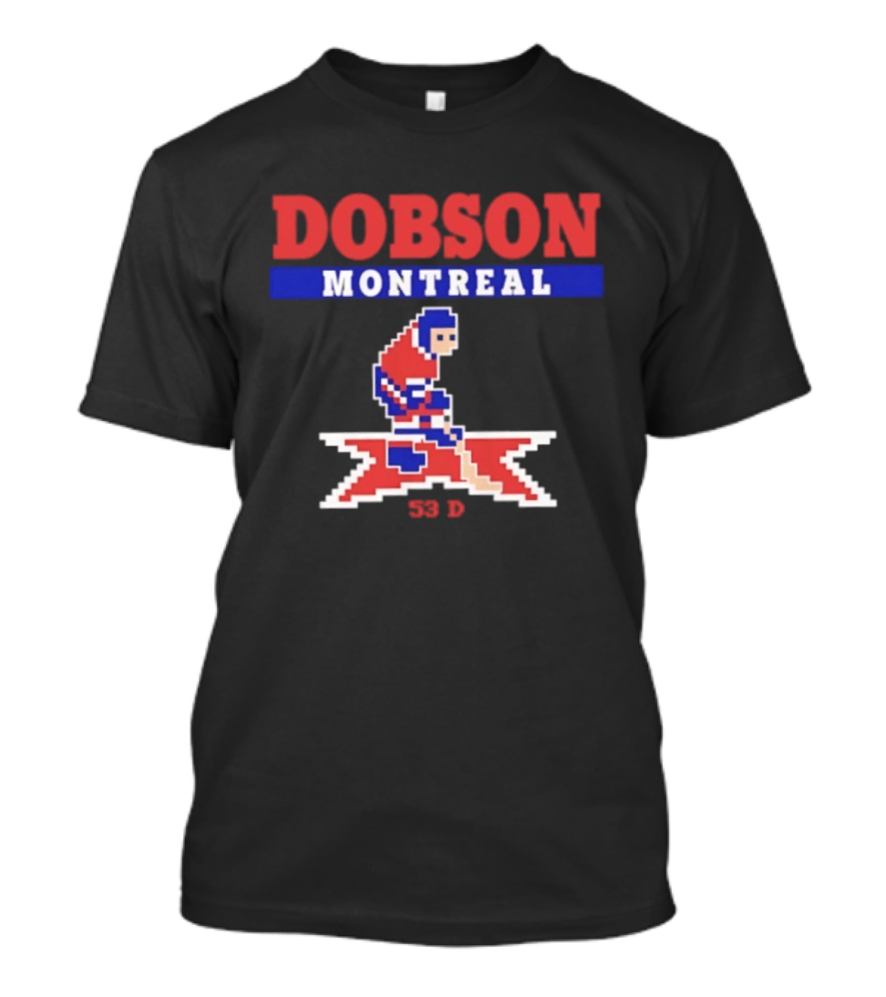 Dobson Montreal Canadiens Pixel Art Hockey 53 D T-Shirt