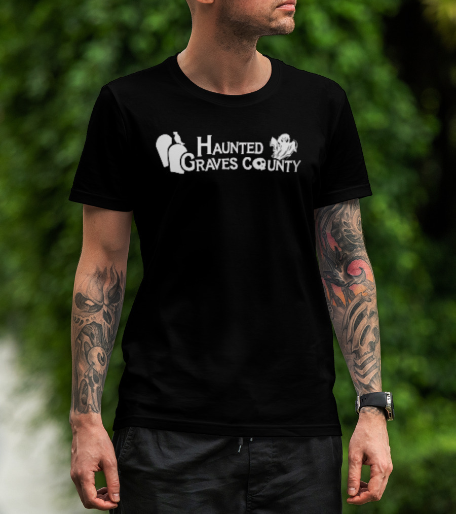 Haunted Graves County Spooky Ghost And Gravestone Halloween T-Shirt