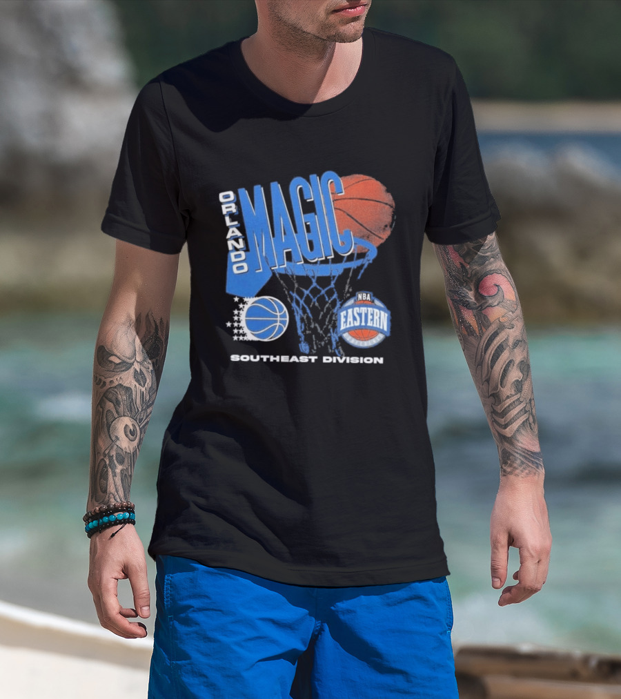 Orlando Magic 90s Hardwood Classics Southeast Division NBA Eastern Conference Basketball T-Shirt