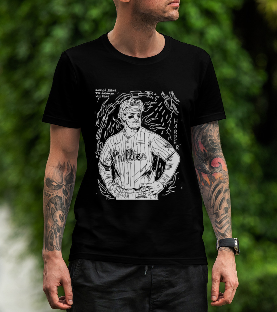 Paul Carpenter Bryce Harper Phillies Rain Or Shine The Snowman Will Rise T-Shirt