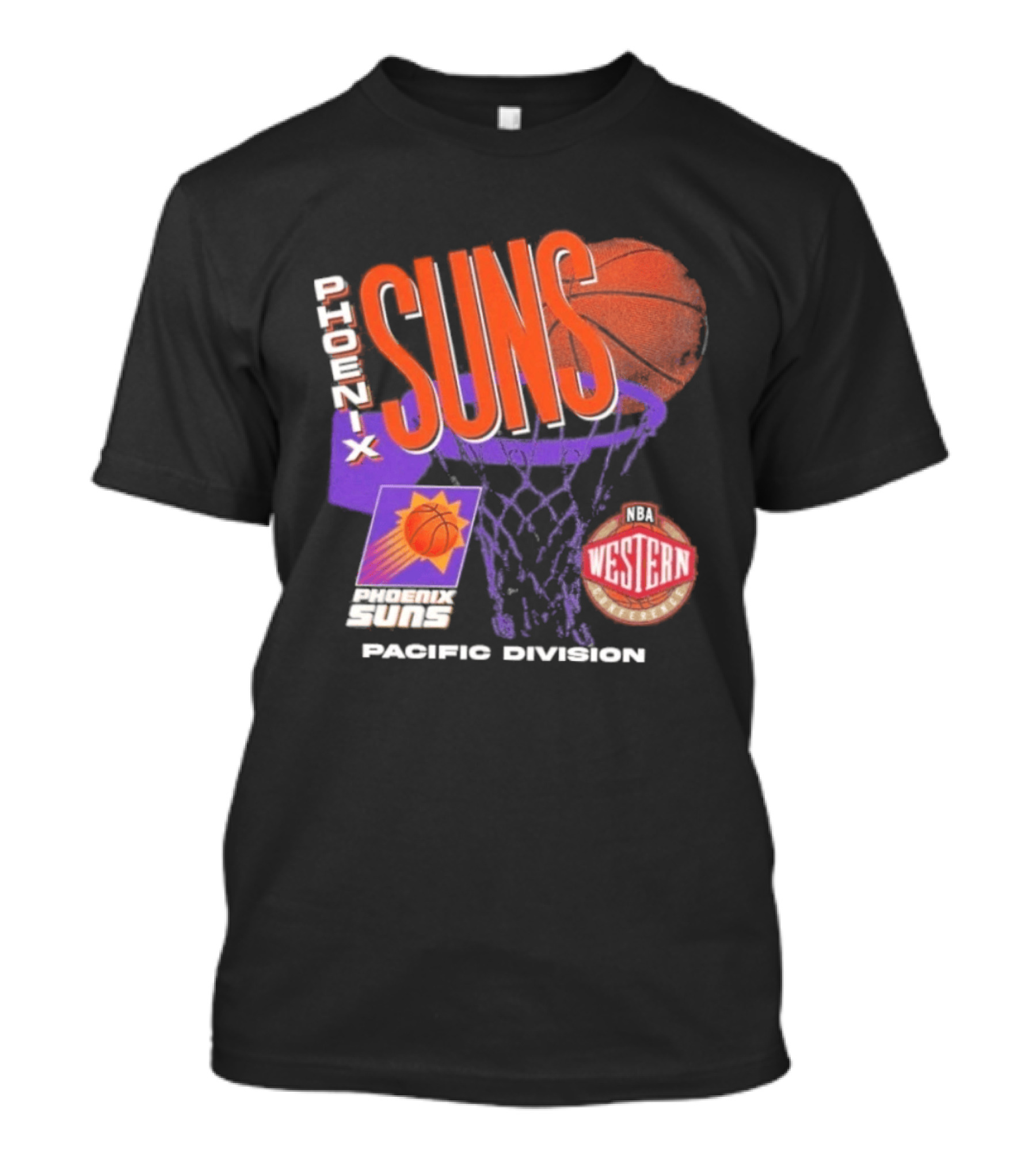 Phoenix Suns 90s Hardwood Classics Pacific Division NBA Western Conference T-Shirt