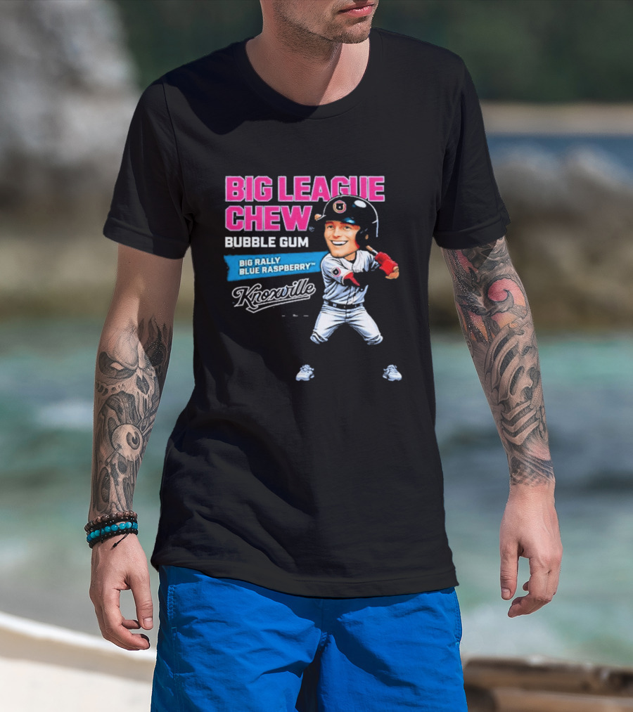 Big League Chew Bubble Gum Big Rally Blue Raspberry Knoxville Smokies T-Shirt