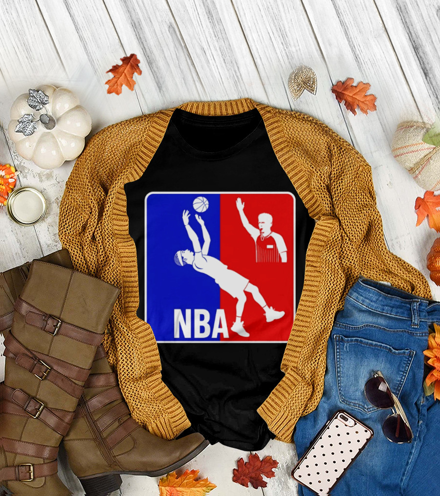 NBA 2026 SGA Flopping Moment OKC Thunder with Referee T-Shirt