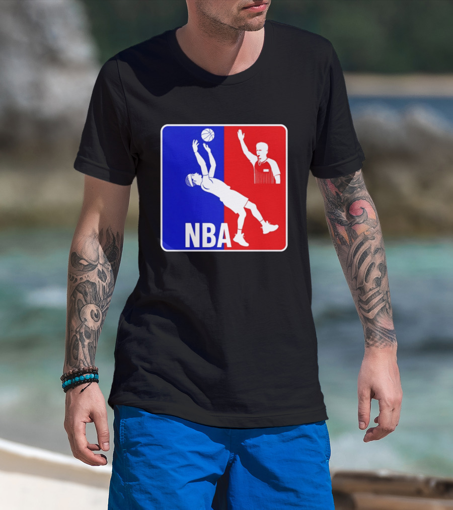 NBA 2026 SGA Flopping Moment OKC Thunder With Referee T-Shirt