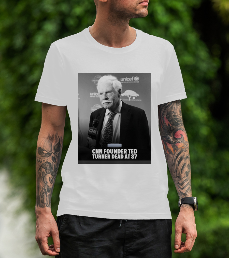 CNN Founder Ted Turner Dead At 87 UNICEF Interview T-Shirt