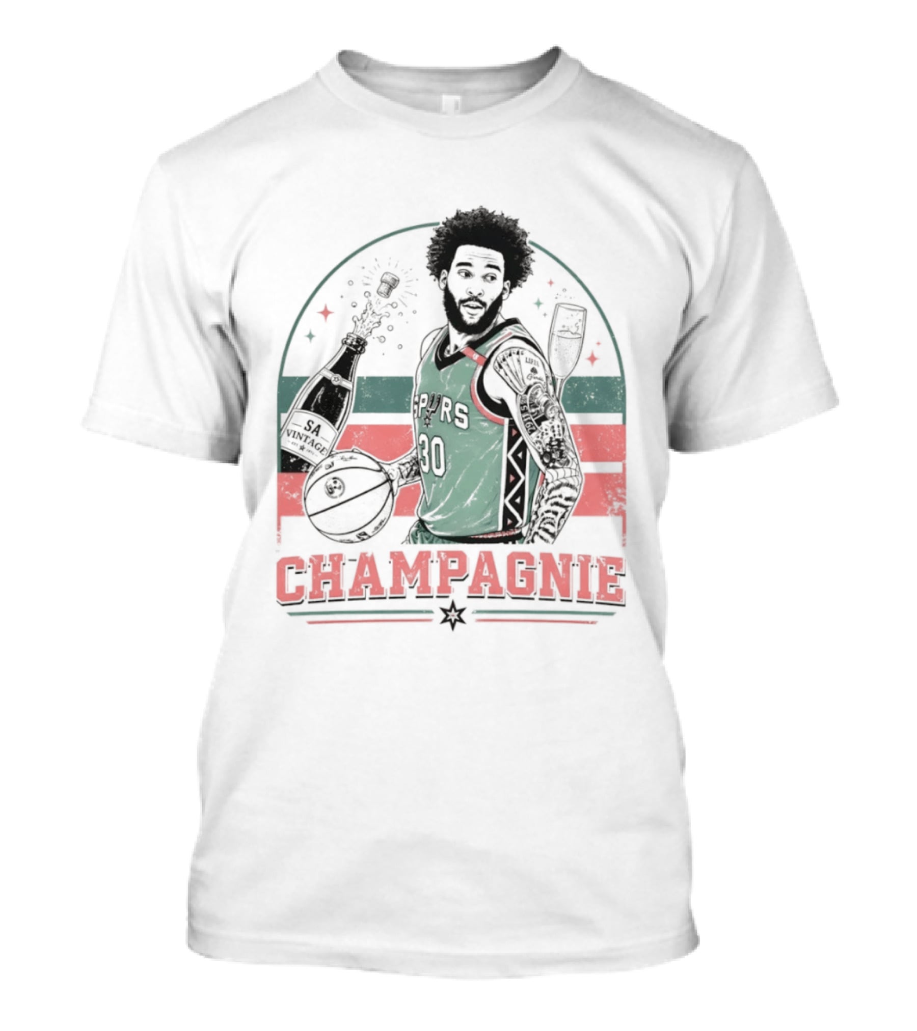 Julian Champagnie San Antonio Spurs Basketball 90s T-Shirt