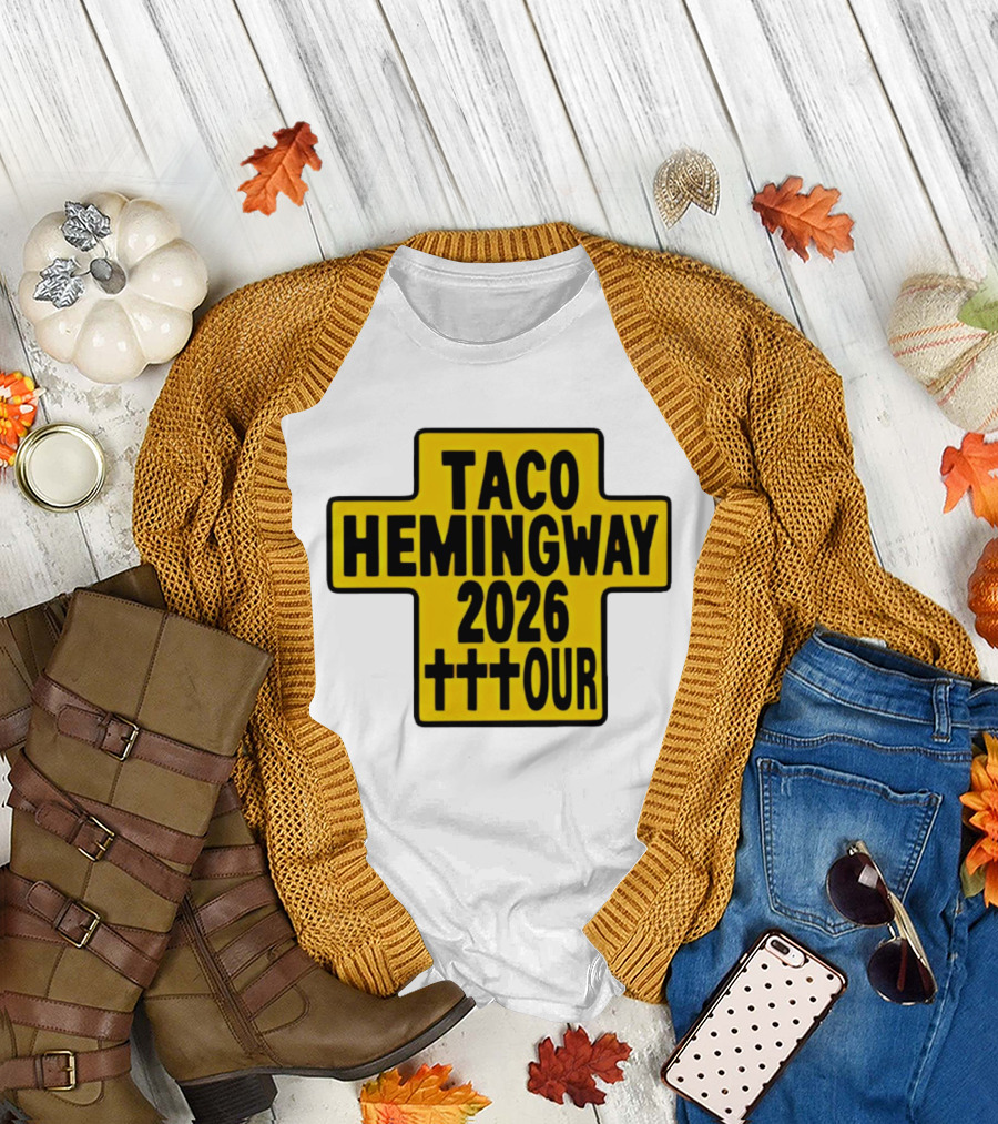 Taco Hemingway 2026 Tour Cross Symbol with Triple Crosses T-Shirt