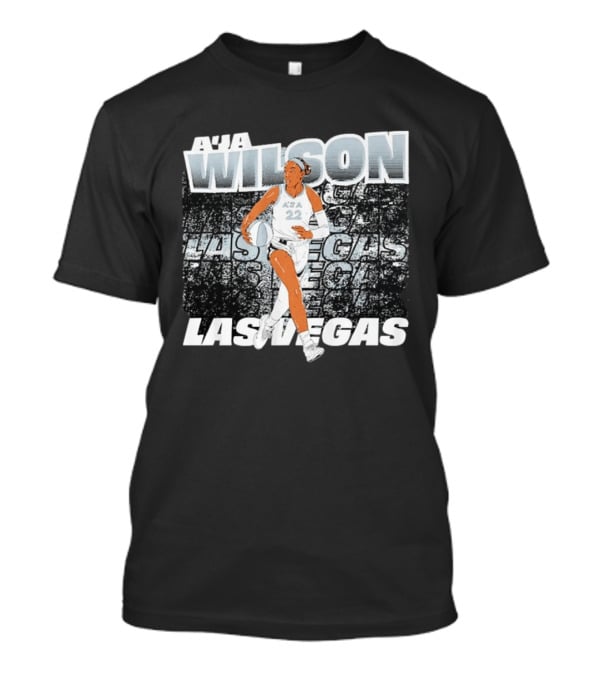 A'ja Wilson 22 Las Vegas Aces Basketball Player Action T-Shirt