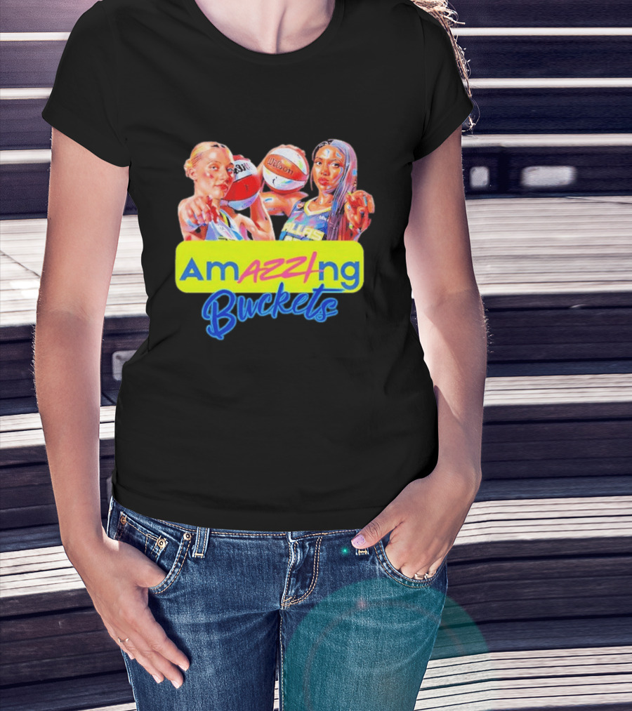 Amazzing Buckets Paige Bueckers Azzi Fudd Dallas Wings Basketball T-Shirt