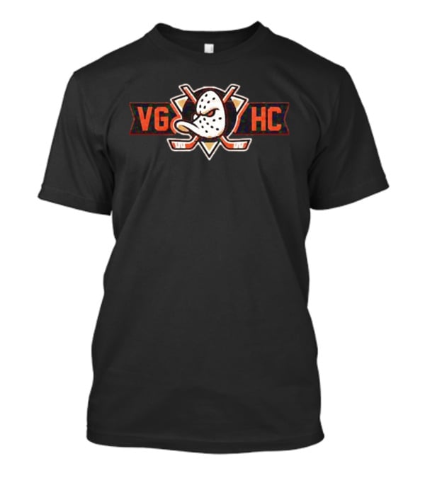 Anaheim Ducks VGHC Hockey Mask Crossed Sticks T-Shirt