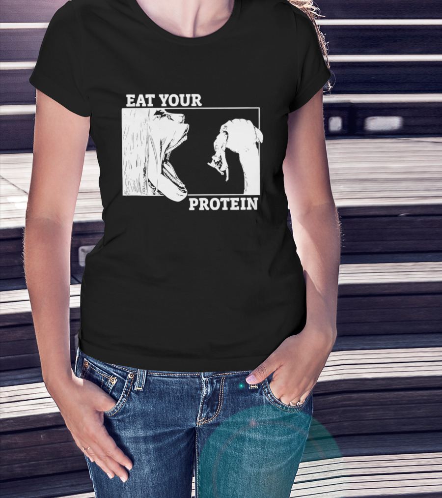 Attack On Titan Eat Your Protein Anime Eaten Scene T-Shirt