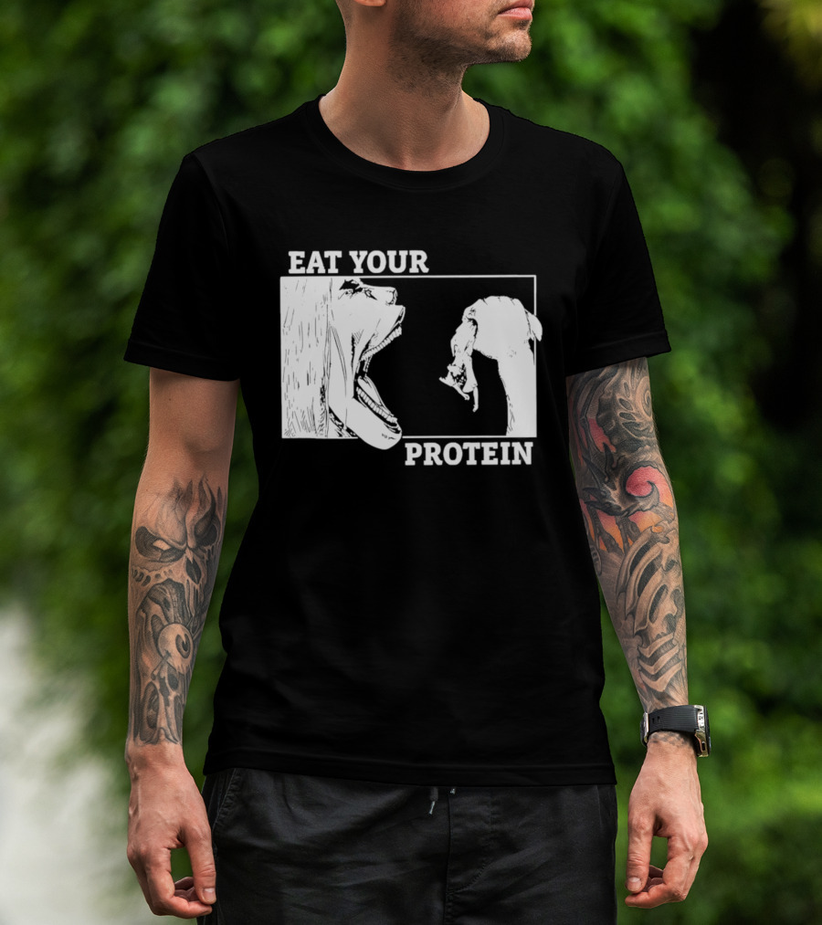 Attack On Titan Eat Your Protein Anime Eaten Scene T-Shirt