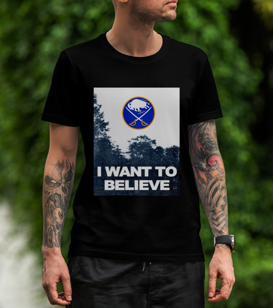 Buffalo Sabres I Want To Believe UFO Hockey T-Shirt